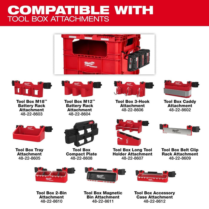 Milwaukee 48-22-8439 PACKOUT XL Crate Modular Tool Storage with 75 lb Capacity - 5