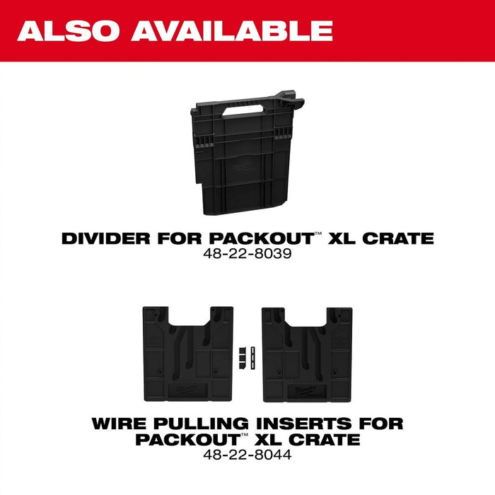 Milwaukee 48-22-8439 PACKOUT XL Crate Modular Tool Storage with 75 lb Capacity - 8