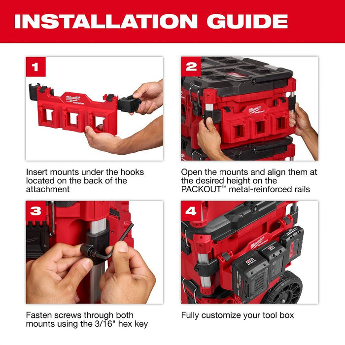 Milwaukee 48-22-8601 PACKOUT Tool Box Attachment Mount - 7
