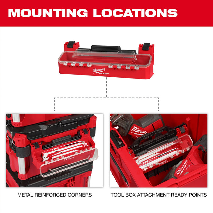 Milwaukee 48-22-8612 PACKOUT Accessory Case Attachment with 12 in. Blade Clip for Sawzall Blades - 5