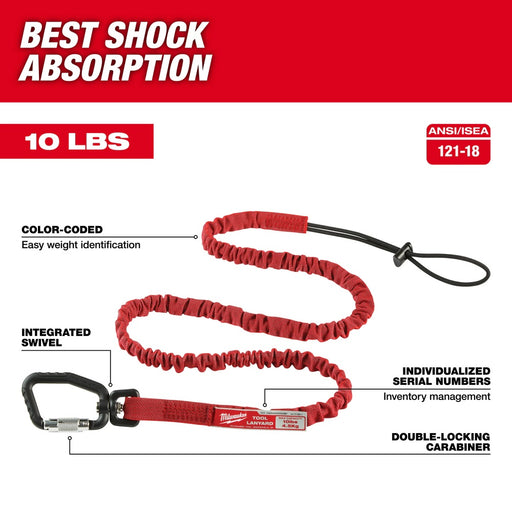 Milwaukee 48-22-8811 10 lb 54.4" Extended Reach Locking Tool Lanyard - 2