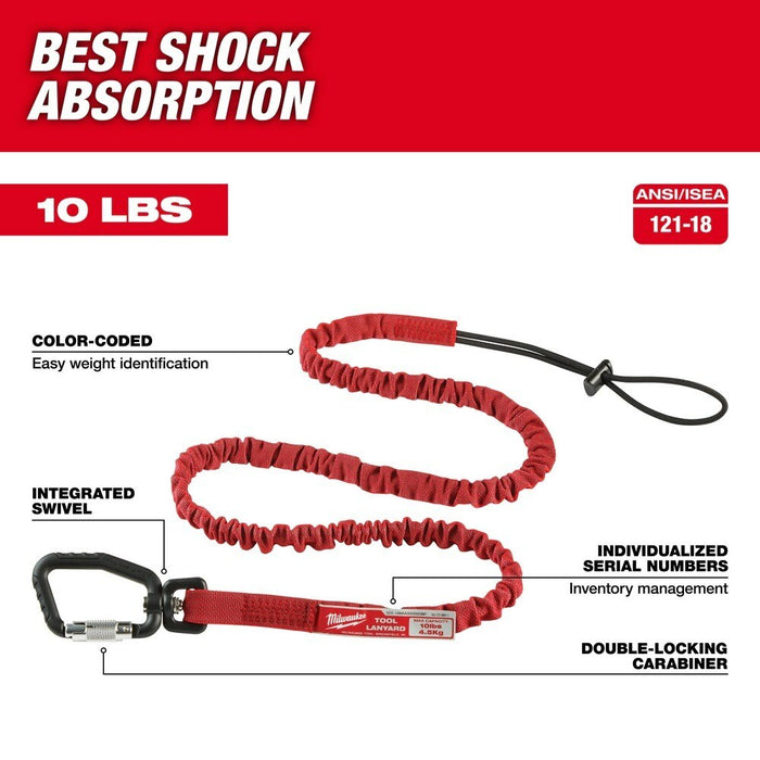 Milwaukee 48-22-8811 10 lb 54.4" Extended Reach Locking Tool Lanyard - 2