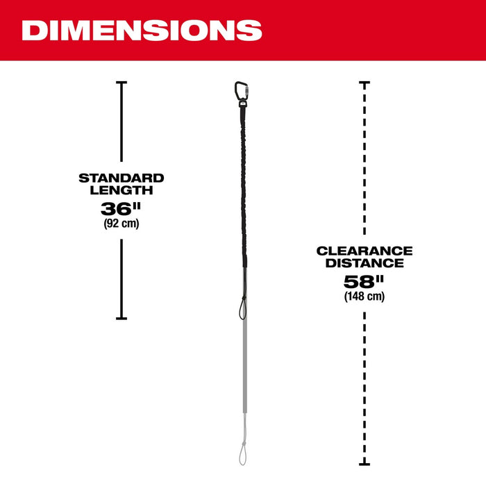 Milwaukee 48-22-8815 15 lb 36.3" Shock Absorbing and Locking Tool Lanyard - 3