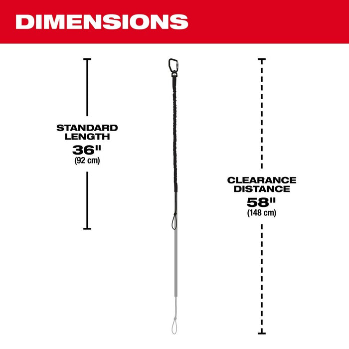 Milwaukee 48-22-8815 15 lb 36.3" Shock Absorbing and Locking Tool Lanyard - 3