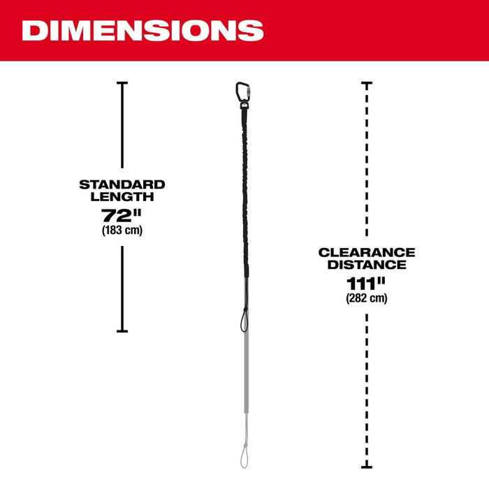 Milwaukee 48-22-8817 15LBS 72" Extended Reach Locking Tool Lanyard - 3