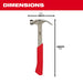 Milwaukee 48-22-9018 16oz Smooth Face Hybrid Claw Hammer - 8