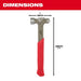 Milwaukee 48-22-9130 16oz Steel Ball Peen Hammer - 3