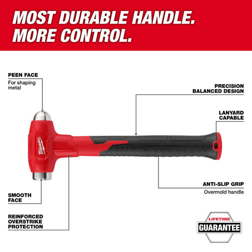 Milwaukee 48-22-9141 32oz Dead Blow Ball Peen Hammer - 2