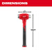 Milwaukee 48-22-9141 32oz Dead Blow Ball Peen Hammer - 3