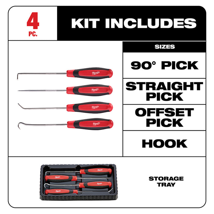 Milwaukee 48-22-9215 4 Piece Hook & Pick Set - 2