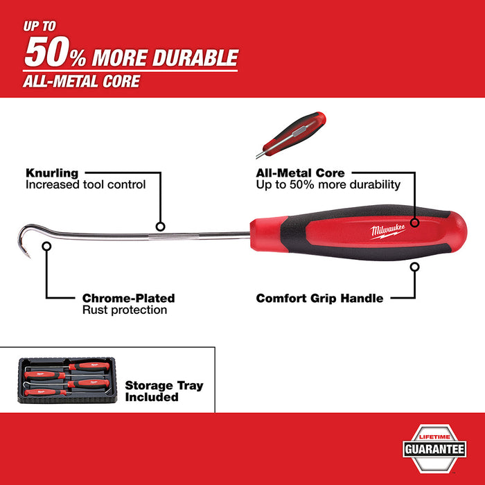 Milwaukee 48-22-9215 4 Piece Hook & Pick Set - 3