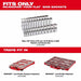 Milwaukee 48-22-9285 98pc 3/8" 6-Pt & 12-Pt Metric & SAE Ratchet & Socket Set w PACKOUT Organizer - 9
