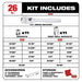 Milwaukee 48-22-9404 1/4" Drive 26 Piece Ratchet & Socket Set - SAE - 5