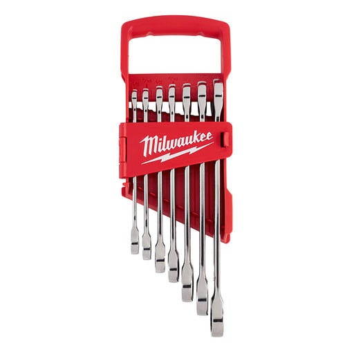 Milwaukee 48-22-9406 7 Piece Ratcheting Combination Wrench Set - SAE