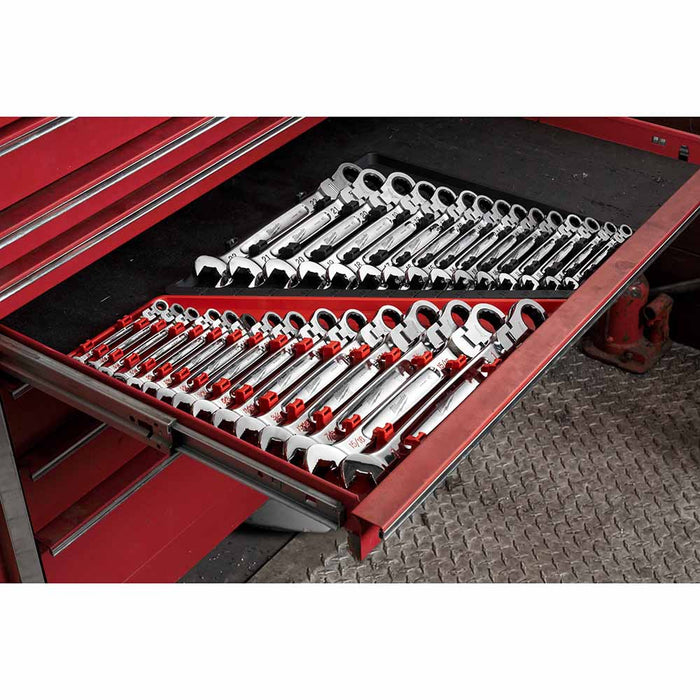 Milwaukee 48-22-9413 15pc Flex Head Ratcheting Wrench Set - SAE - 13