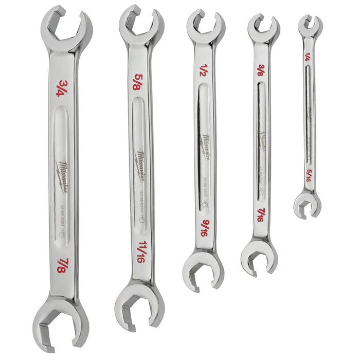 Milwaukee 48-22-9470 5pc Double End Flare Nut Wrench Set - SAE - 11