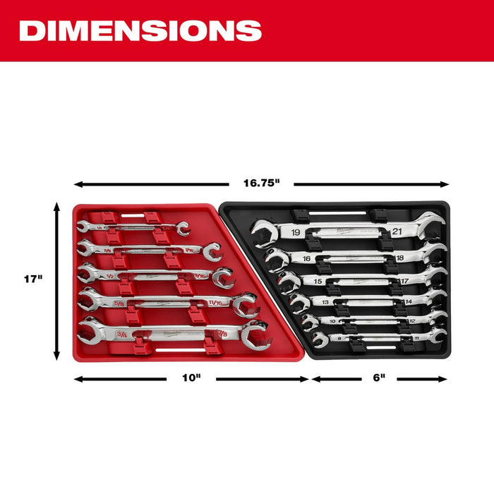 Milwaukee 48-22-9471 6pc Double End Flare Nut Wrench Set - Metric - 4