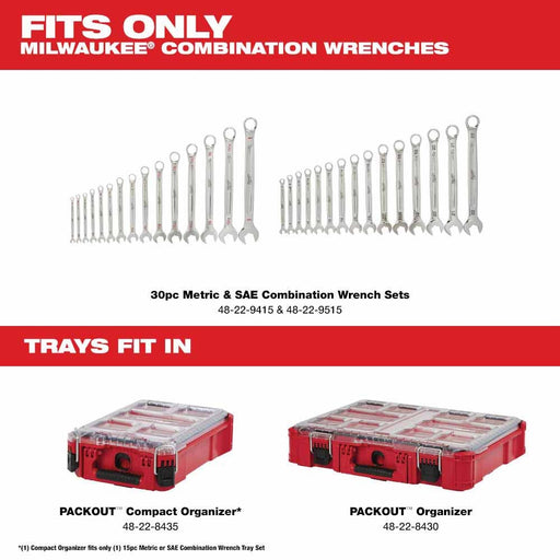 Milwaukee 48-22-9485T 30pc Metric & SAE Combination Wrench Trays - 2