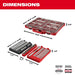 Milwaukee 48-22-9487T 47PC 1/2" Drive SAE & Metric Ratchet & Socket Set PACKOUT Trays - 2