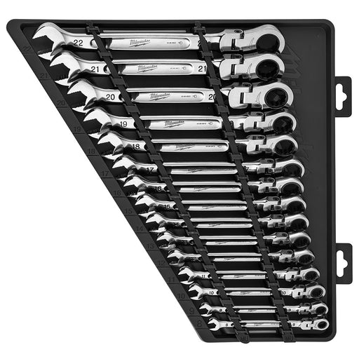 Milwaukee 48-22-9513 15pc Flex Head Ratcheting Wrench Set - Metric