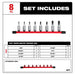 Milwaukee 48-22-9542 8pc 3/8" Drive Hex Bit Socket Set - SAE - 2
