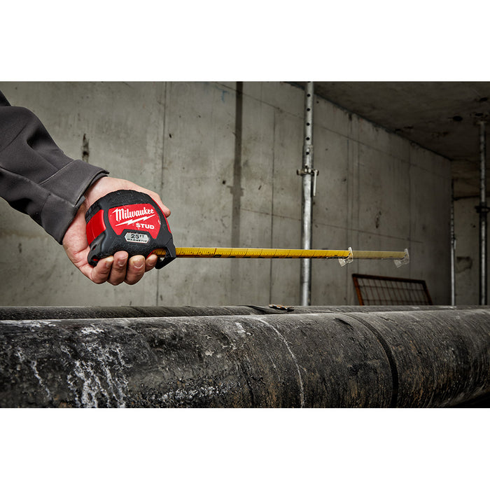 Milwaukee 48-22-9725M 25ft Magnetic STUD™ Tape Measure - 10