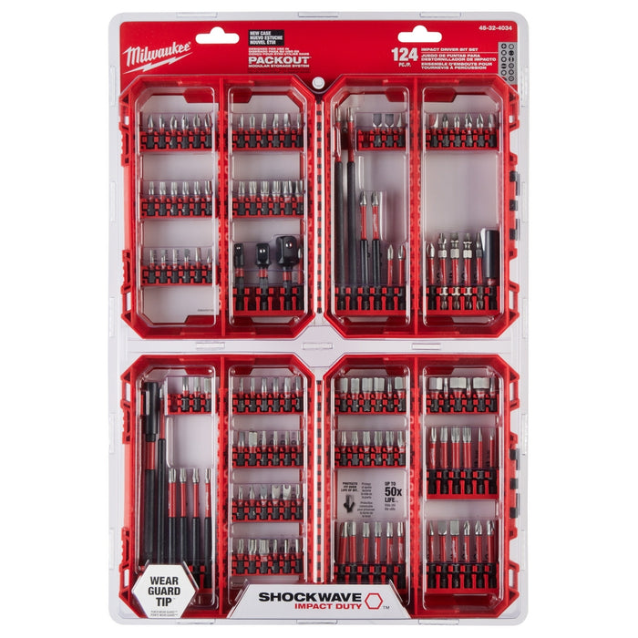 Milwaukee 48-32-4034 SHOCKWAVE Impact Duty Driver Bit Set - 124PC - 13