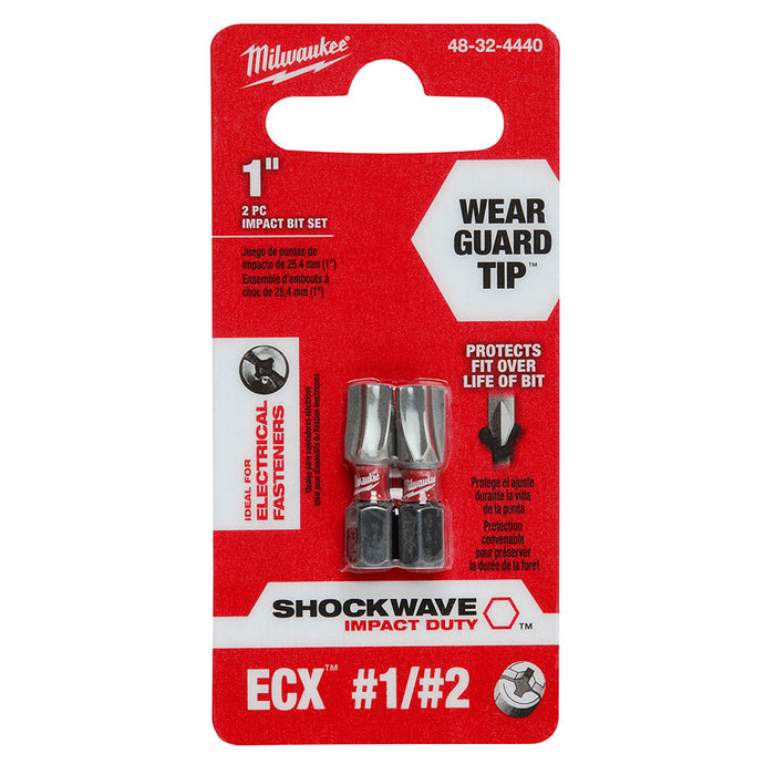 Milwaukee 48-32-4440 2PC 1" IMPACT BIT ECX1-ECX2 - 2