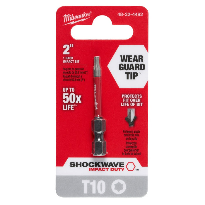 Milwaukee 48-32-4482 Shockwave 2" Power Bit Torx T10 - 7