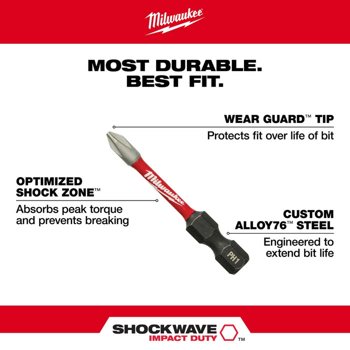 Milwaukee 48-32-4485 T25 Torx Shockwave 2" Power Bit - 4