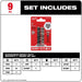 Milwaukee 48-32-4620 SHOCKWAVE 9PC 1" Security Impact Bit Set - 3