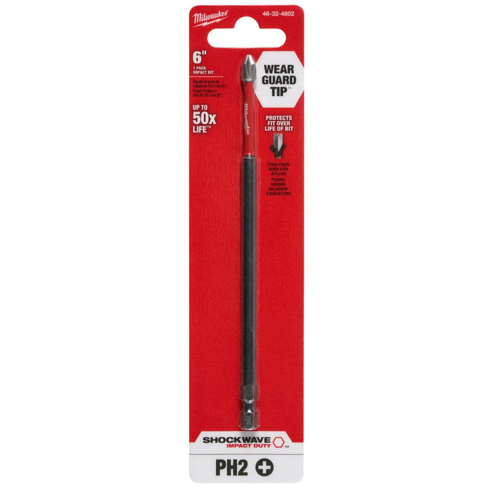 Milwaukee 48-32-4802 SHOCKWAVE 6" PH2 Impact Bit - 7