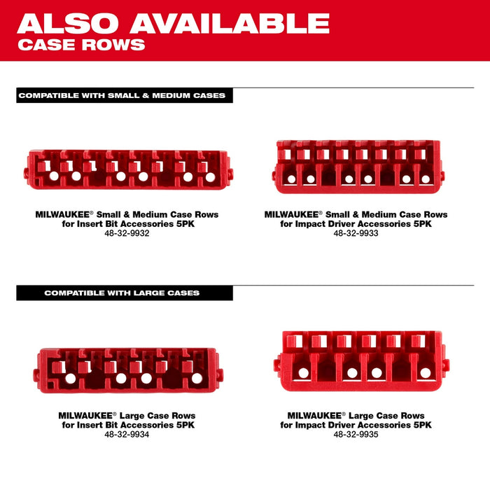 Milwaukee 48-32-9934 Large Case Rows for Insert Bit Accessories 5PK - 5