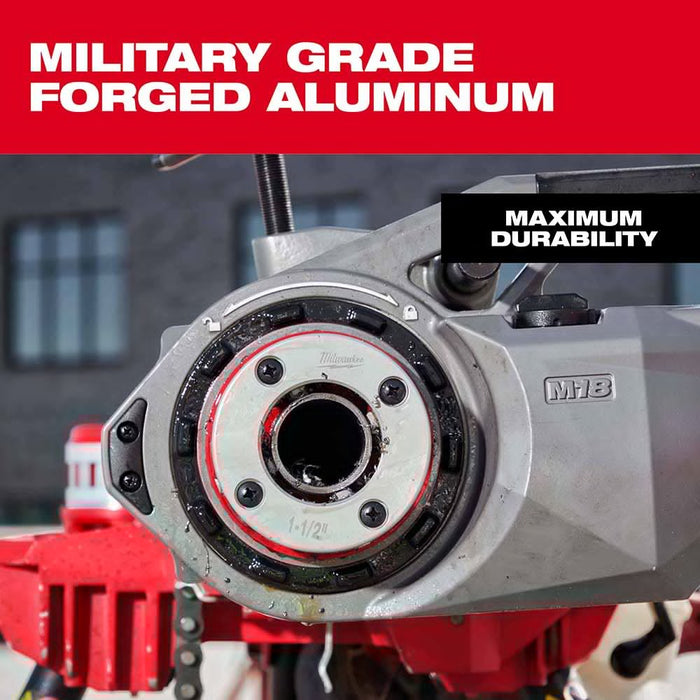 Milwaukee 48-36-1060 1/2" - 2" High Speed NPT Portable Pipe Threading Forged Aluminum Die Head Kit - 9