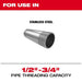 Milwaukee 48-36-1205 1/2"-3/4" High Speed FOR STAINLESS NPT Universal Pipe Threading Dies - 2