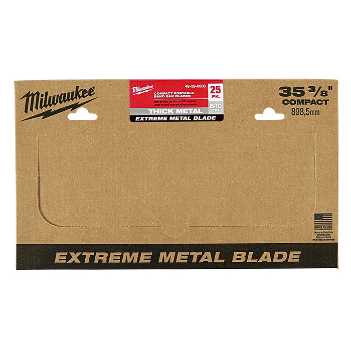 Milwaukee 48-39-0606 8/10 TPI Extreme Thick Metal Bandsaw Blades 25 Pack Compact - 2