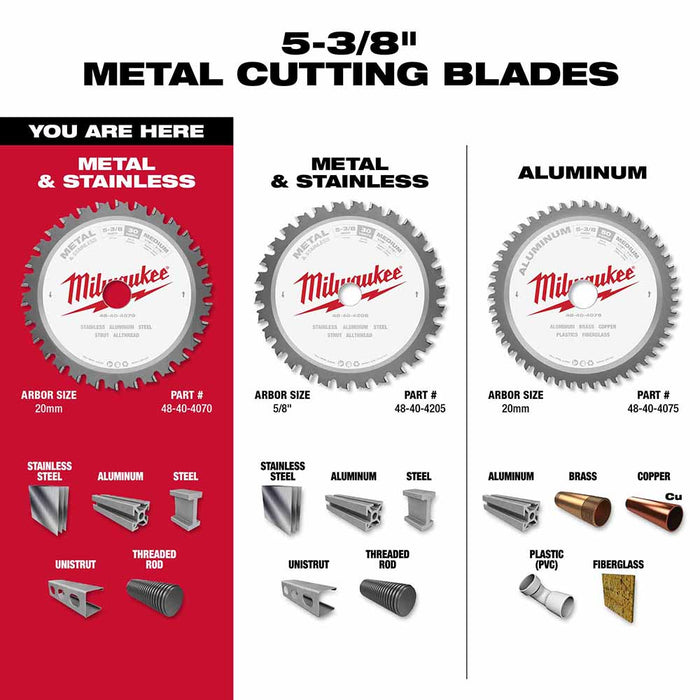 Milwaukee 48-40-4070 5-3/8” Metal Saw Blade 30 Tooth Ferrous - 10