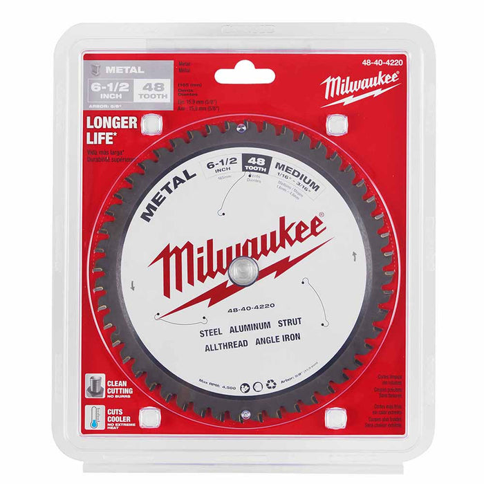 Milwaukee  48-40-4220 6-1/2" 48T METAL CSB, 5/8" - 6