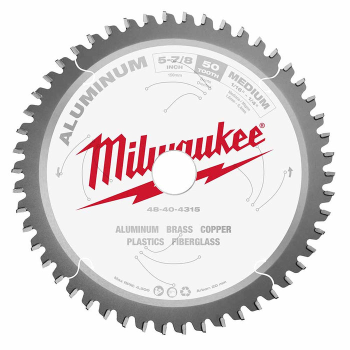 Milwaukee  48-40-4315 5-7/8" 50T ALUMINUM CSB, 20MM