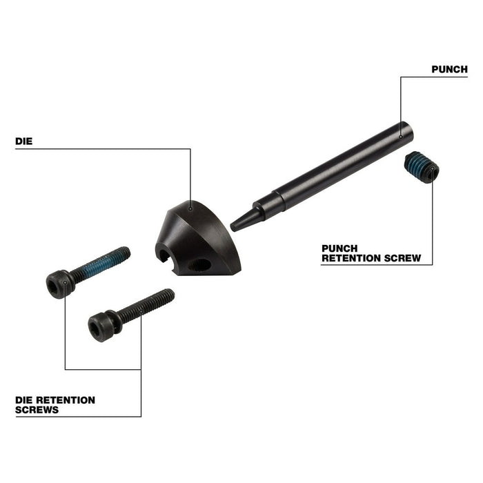 Milwaukee 48-44-0272 M12 FUEL 16 Ga Nibbler Punch & Die Set - 4