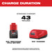 Milwaukee 48-59-2420 M12 Li-Ion 2.0 Battery and Charger Starter Kit - 5