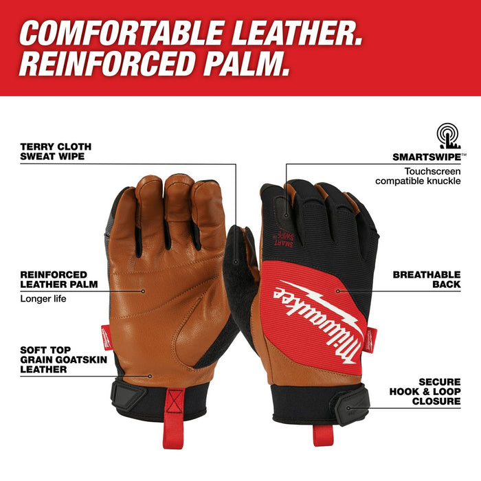 Milwaukee 48-73-0023 Leather Performance Gloves - X-Large - 2