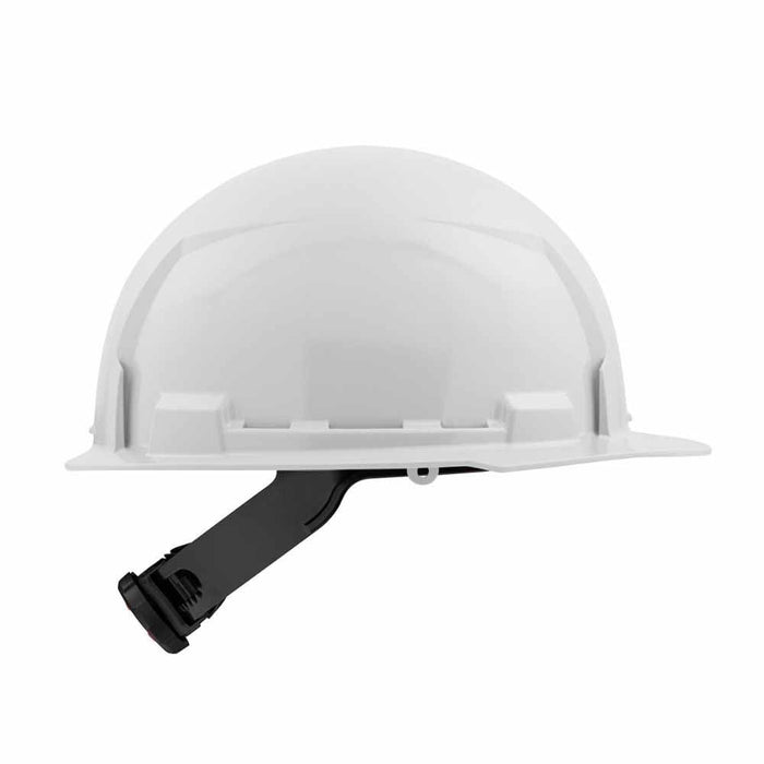 Milwaukee 48-73-1100 White Front Brim Hard Hat with 4PT Ratcheting Suspension – Type 1 Class E - 4