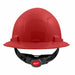 Milwaukee 48-73-1109 Red Full Brim Hard Hat with 4PT Ratcheting Suspension – Type 1 Class E - 2