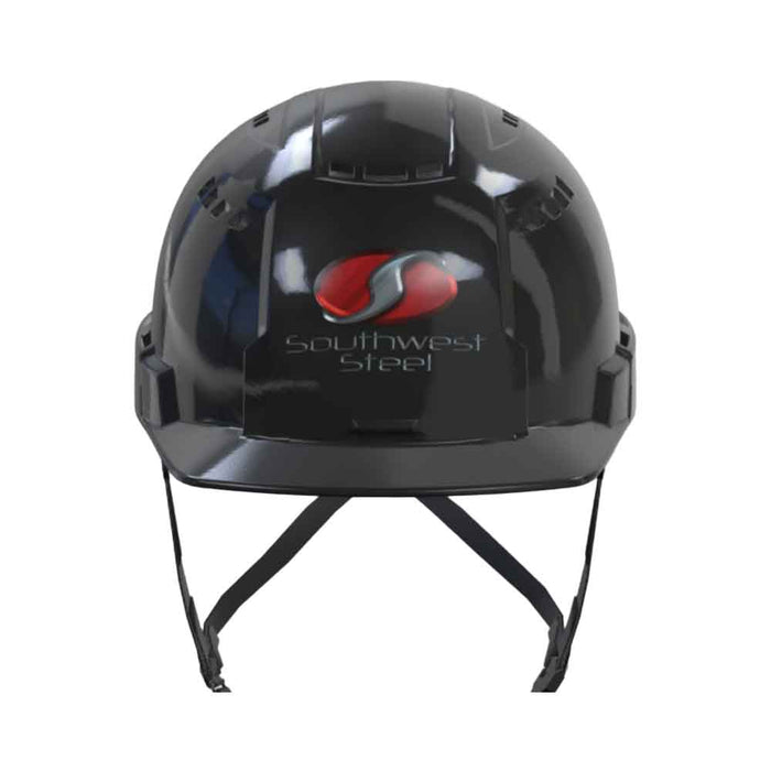 Milwaukee 48-73-1330C-CDHP0001-6YOMWWGZLE Black Front Brim Vented Helmet with BOLT Class C - Southwest Steel Logo