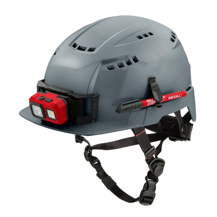 Milwaukee 48-73-1336 BOLT Gray Front Brim Safety Helmet (USA) - Type 2, Class C, Vented - 10