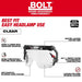 Milwaukee 48-73-1411 BOLT Eye Visor / Face Shield - Clear Dual Coat Lens with Head Lamp Mount Bracket (Compatible with Milwaukee Safety Helmets) - 5