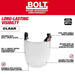 Milwaukee 48-73-1421 BOLT Full Face Shield - Clear Dual Coat Lens (Compatible with Milwaukee Safety Helmet [No Brim]) - 5