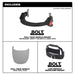 Milwaukee 48-73-1425 BOLT Full Face Shield - Gray Dual Coat Lens (Compatible with Milwaukee Safety Helmets & Hard Hats) - 6