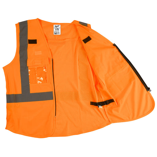 Milwaukee 48-73-5032 High Visibility Orange Safety Vest - L/XL - 2